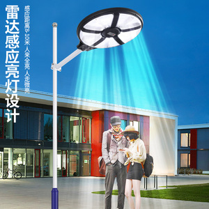 Xuhong Lighting Solar Street <b>Light</b> 60V LED Aluminum Alloy <b>Wall</b> Mount Outdoor Waterproof UFO Shape - Product Image 2