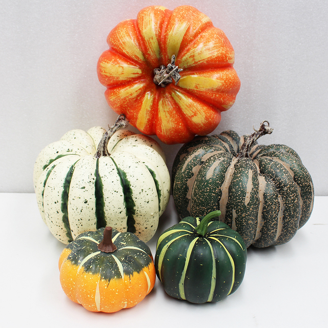 Factory Directly Supply Home Decor Large Artificial Pumpkins Decorated for Halloween Thanksgiving Day
