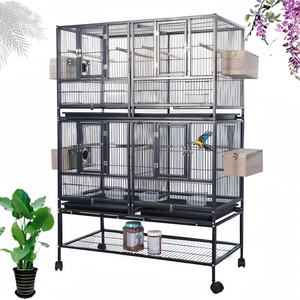 Çok katmanlı büyük Pet House kuşlar istiflenebilir kuş kafesi kanarya üreme kafesi s hareketli ekleme güvercin papağan kuş üreme kafesi satış - Product Image 4