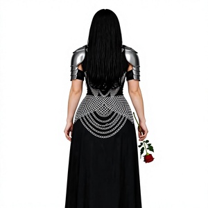 Silver Chainmail <b>Dress</b> <b>Medieval</b> Gothic Warrior Armor Stainless Steel Fantasy Costume Lingerie Couture - Product Image 2