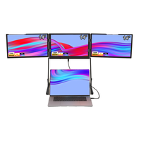 Monitor Laptop Portabel OEM Triple Screen USB-C Aluminium Tricreate 14" 1920x1200 IPS LCD Bisnis