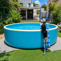 Canapé gonflable géant 16 pieds * 4 pieds, piscine hors sol en PVC, ronde, spacieuse, pour la famille, détente en plein air, pliable