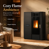 Poêle à granulés en acier de qualité supérieure, chauffage autonome d'intérieur avec ventilateur silencieux pour la maison et la cabane