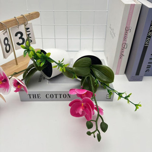 Orquídea Phalaenopsis Artificial Paulon de 27 cm de Altura en Maceta Blanca, Decoración para el Hogar, Accesorio para Bodas - Product Image 3