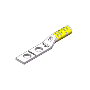 Cosses de câble en cuivre T à <span class=keywords><strong>code</strong></span> couleur jaune à deux trous avec fenêtre d'inspection - Product Image 1