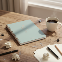 Carnet à spirales relié en papier rigide A5 ligné pour l'école, le bureau, la maison, les cadeaux