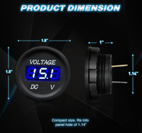 Voltímetro de 12 V CC para Automóvil, Barco, RV, Motocicleta