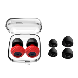 Tapones para los Oídos de Silicona UltraComfy 28db Reutilizables Súper Suaves (Rojo/Negro/Blanco) para Reducción de Ruido <span class=keywords><strong>en</strong></span> <span class=keywords><strong>Conciertos</strong></span>, Fiestas, Trabajo/Estudio/Sueño - Product Image 1