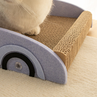 2024 nouveau Design drôle voiture chat lits à gratter papier ondulé feutre confortable chat griffoir lit de couchage