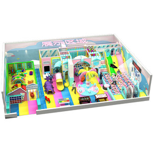 Colorful <b>Indoor</b> Kid Playground,wave <b>Slide</b> Ball Pool,climbing Net Carousel,soft Play Area,16*10*3m 156sqm 51*33*10ft 1675sqft - Product Image 1