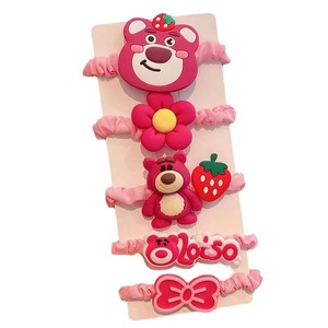 Cute Cartoon Children <b>Hair</b> Tie Braided Fabric <b>Hair</b> Band Daily Use Safety <b>Lock</b> 5pcs Pack - Product Image 4