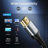 Cable HDMI SYONG 4K de Largo Alcance, 20M 30M, 4K60Hz HDR, Cable HDMI de Alta Velocidad de 18Gbps con ARC 3D CCS, 1.5M 3M 5M 10M 15M para PC, HDTV, Proyector