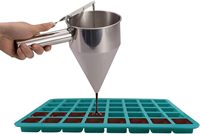 Mity Rain Lot de 2 moules en silicone carrés à 40 cavités pour truffes au chocolat, glaçons de whisky, fondant et bonbons durs