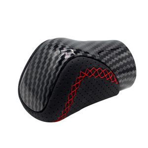 Pommeau de levier de vitesse en fibre de carbone Lexus, 8 mm, levier de vitesse automatique, surpiqûres rouges, design ergonomique pour les modèles ES Gs - Product Image 4