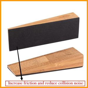 Venta superior <span class=keywords><strong>Mini</strong></span> Tope de puerta reutilizable bebé protección Tope de puerta de madera Tope de puerta de piso duradero para el hogar - Product Image 4