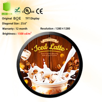 Panel LCD Bulat BOE 23.6" 1280*1280 DV236FBM-N00 Layar Kecerahan Tinggi 23.6 Inci