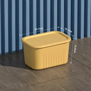 Contenitore portaoggetti grande impermeabile in plastica Utility Tote Organizing Container Box con coperchio con fibbia per riporre i vestiti