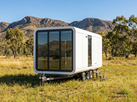 Casa Prefabricada Tipo Cabaña Apple, Unidad Individual, Modular, para Jardín Trasero, con Baño y Cocina, Estilo Australiano