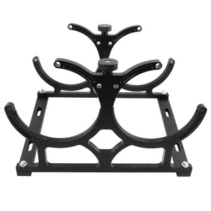 Nitrogen Accelerator Bottle Dual <b>Stand</b> 7 Inch Aluminum Alloy Black For <b>Car</b> Racing Tires - Product Image 4