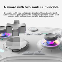 Manette de jeu multiplateforme éco-responsable AOLION ForSwitch2 avec éclairage, double vibration, joystick 2.4G et programmation de macros