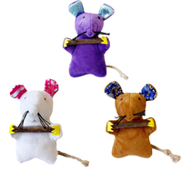 Nouveautés : Jouets pour chat en peluche 3 couleurs avec bâton de Silvervine naturel – Jouets interactifs à mâcher pour chat