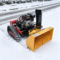 Matériel de construction le plus vendu avec balayeuse à neige, tondeuse hydraulique agricole 360 ° Tondeuses robotisées à chenilles en caoutchouc rotatives