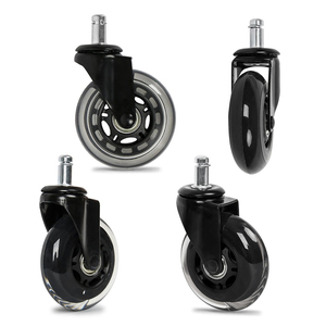 Bürostuhl Rad Transparent <span class=keywords><strong>PU</strong></span> Rad Rolling <span class=keywords><strong>Caster</strong></span> Starke Halterung Drehbar 360 Grad für Möbel Bürostuhl - Product Image 2