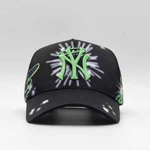 Casquette de performance 5 panneaux 100% Coton avec strass effet diamant pour l'extérieur, modèle Barbas Hat 31Barbas Hats - Product Image 3