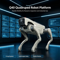 Robot chien quadrupède industriel avec moteur PLC, boîte de vitesses et engrenages, robot d'inspection et de recherche à 4 pattes, développement open source