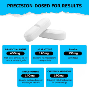 Suplemento de L-Fenilalanina de Fábrica, Productos Adelgazantes, Aumenta la Energía, Controla el Apetito, Tabletas Supresoras del Apetito - Product Image 2