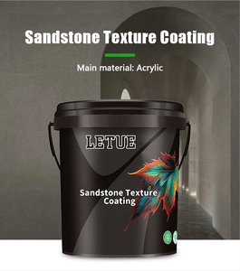 Peinture murale texturée effet pierre de grès certifiée écologique pour l'intérieur, imperméable, revêtement mural effet pierre de grès, vente en gros - Product Image 4