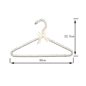 Cintre de robe de mariée en perles de 40 cm de long, qualité supérieure, à un seul niveau, pour vente en gros - Product Image 2