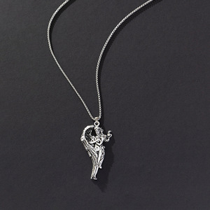 <b>Angel</b> <b>Goddess</b> Pendant Necklace Zinc Alloy Wings Themed Punk Style Hip Hop Fashion Jewelry - Product Image 4