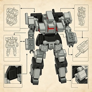 Kit de blocs de construction éducatifs STEM sur le thème de l'exploration spatiale, robot guerrier mecha pionnier, briques de modèle créatif à assembler soi-même - Product Image 3