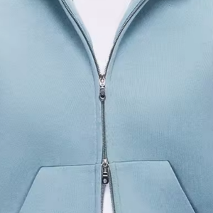 <span class=keywords><strong>Felpa</strong></span> con Cappuccio Personalizzata da Uomo 400G, Trendy con Doppia Cerniera, Spalle Scese, Pesante, con Giacca Cardigan, Tecnica Lavata - Product Image 4