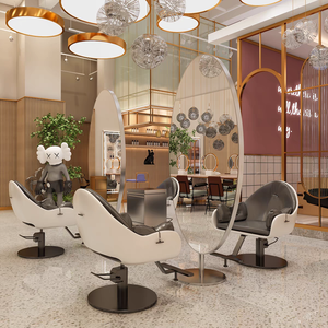 Lớn không thường xuyên <span class=keywords><strong>LED</strong></span> Salon cắt tóc gương màu vàng lớn trang trí gương Salon gương với đèn <span class=keywords><strong>LED</strong></span> - Product Image 6