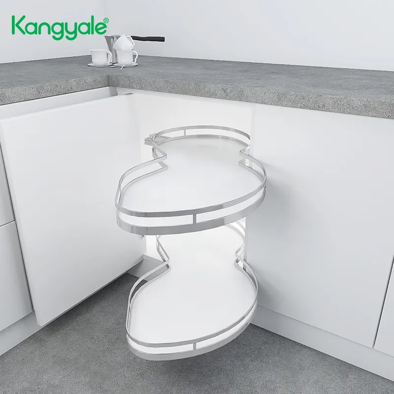 Kangyale cesta modular de cozinha, acessório para armário, cozinha, canto mágico, deslizante, molhador revolvendo