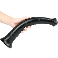Superbe Dildo Animal en Silicone Noir Géant de 40 cm pour l'Éjaculation