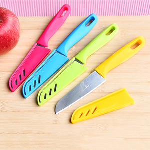 Decoración Creativa para el Hogar, Minimalista, Cuchillo para Frutas de Color Caramelo al por Mayor, Cuchillo Portátil de Tres Orificios, Esencial para el Día a Día - Product Image 1