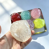 WH Vaseline-Perlenball Farbige Flache Perlen Langsam Zurückfedernder Lärmball Quetschspaß Kreatives Spielzeug