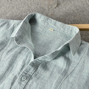 <span class=keywords><strong>Camicia</strong></span> <span class=keywords><strong>di</strong></span> <span class=keywords><strong>lino</strong></span> 100% <span class=keywords><strong>di</strong></span> alta qualità professionale professionale <span class=keywords><strong>camicia</strong></span> <span class=keywords><strong>di</strong></span> colore blu chiaro manica lunga Casual <span class=keywords><strong>camicia</strong></span> traspirante per gli uomini - Product Image 4