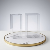 Kailiou Vente en gros Boîte en plastique sur mesure, boîte d'emballage transparente jetable en PET pliable pour bougies et artisanat