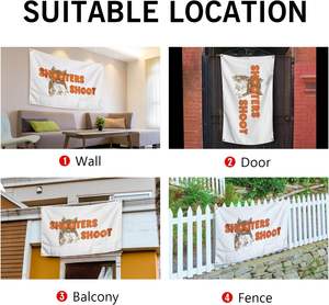 Htpmart 3*5 רגל הדפסה אישית דגל המכללה דגלים פוסטר מצחיק באנר קיר תליית דגל חיצוני עם 4 פליז - Product Image 6