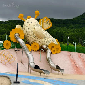 Berletyex aire de jeux extérieure jardin moderne dinosaures grand animal escalade enfant ensemble de jeu en acier inoxydable aire de jeux extérieure <span class=keywords><strong>toboggan</strong></span> - Product Image 3