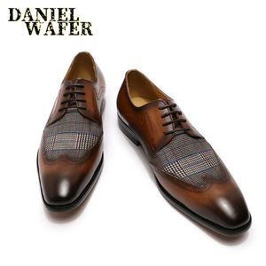 Chaussures habillées jaunes en cuir véritable pour hommes, style Oxford, à Hong Kong - Product Image 4