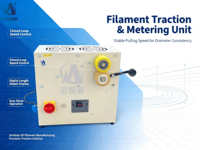 Ligne de production de filament pour imprimante 3D de laboratoire SJ20, compatible avec PLA, PETG, ABS, PEEK, et la production de filament en fibre de carbone pour tests.