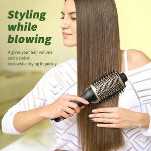 Avocado 3D <b>Power</b> Hair Dryer <b>Brush</b> 2000W Negative Ion Styler For Straightening And Curling - Product Image 4