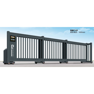 <span class=keywords><strong>Portail</strong></span> coulissant sectionnel antivol en alliage d'aluminium robuste avec télécommande et conception télescopique automatique pour la sécurité extérieure des parcs - Product Image 2