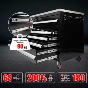 SPCC Multi-Function Workbench <b>Tool</b> Truck Repair Cart 15 Drawers 300kg Load Capacity Keyed Lock 1830x500*9800mm Model LGJD-1830 - Product Image 5