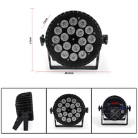 18x18W LED RGBWA UV Par Light CE certifié en aluminium effet de lavage de faisceau de corps DMX512 télécommande pour éclairage de scène de disco de mariage